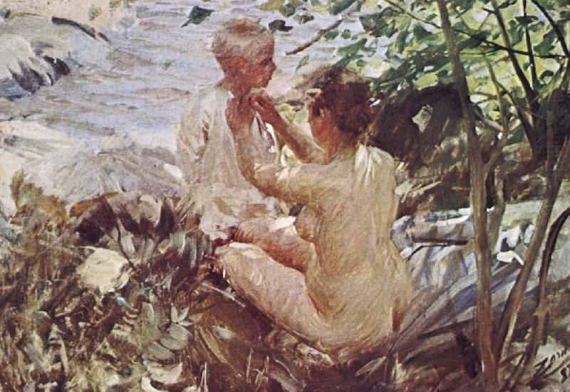 Anders Zorn kvinna klar sitt bar china oil painting image